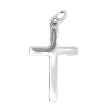 Silver 30X17mm Heavy Plain Cross Pendant