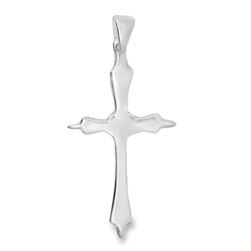 Silver 33x18mm Byzantine Cross Pendant