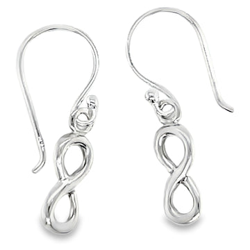 Silver Infinity Drop Earrings