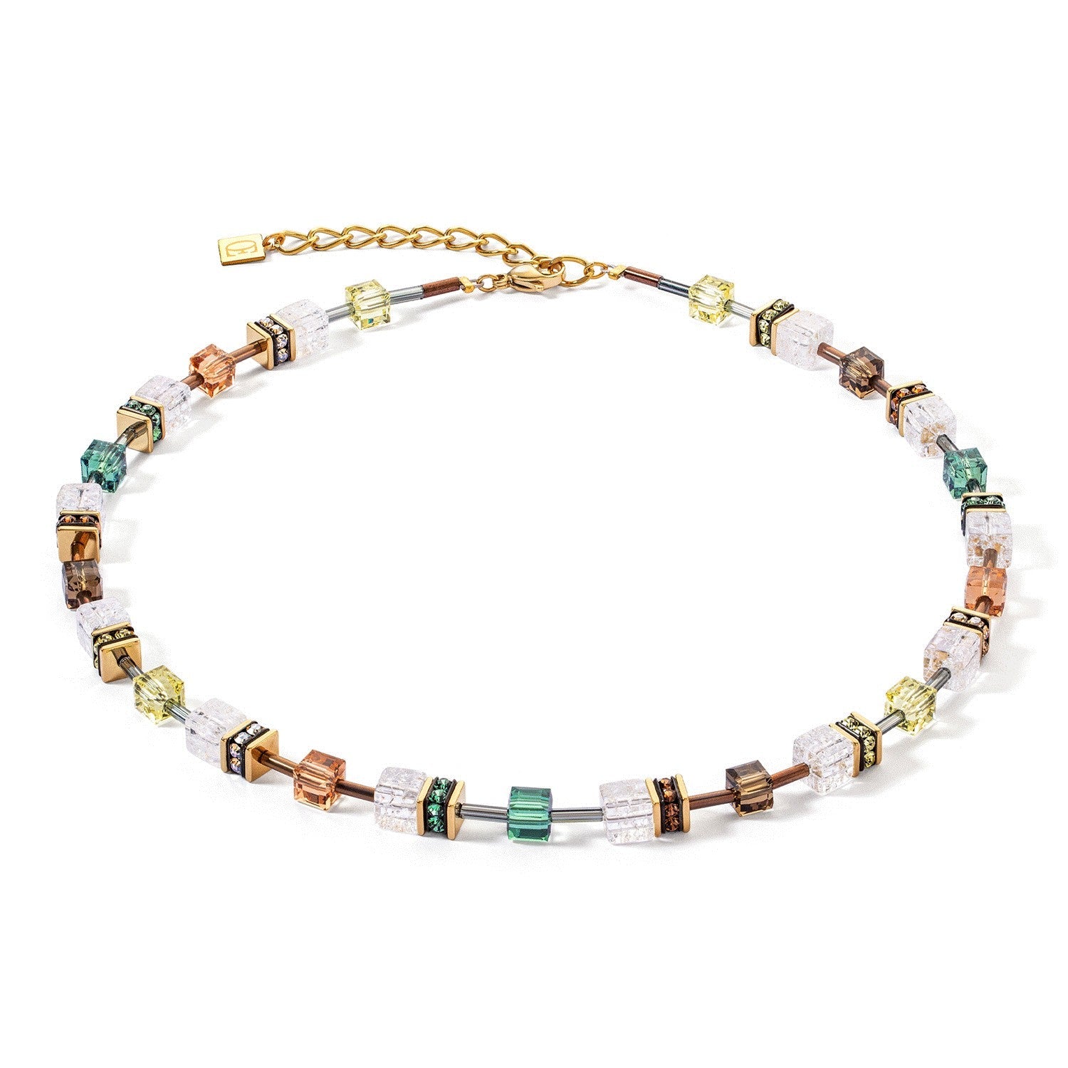 Coeur De Lion Iconic Nature Brown-White Necklace