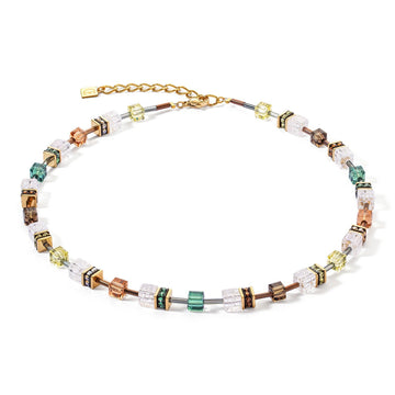 Coeur De Lion Iconic Nature Brown-White Necklace