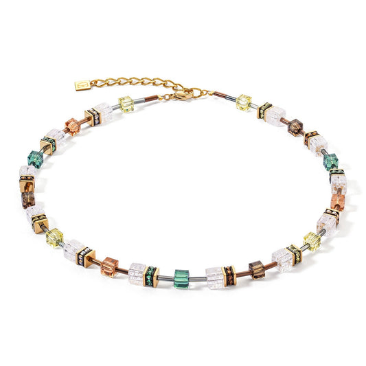 Coeur De Lion Iconic Nature Brown-White Necklace