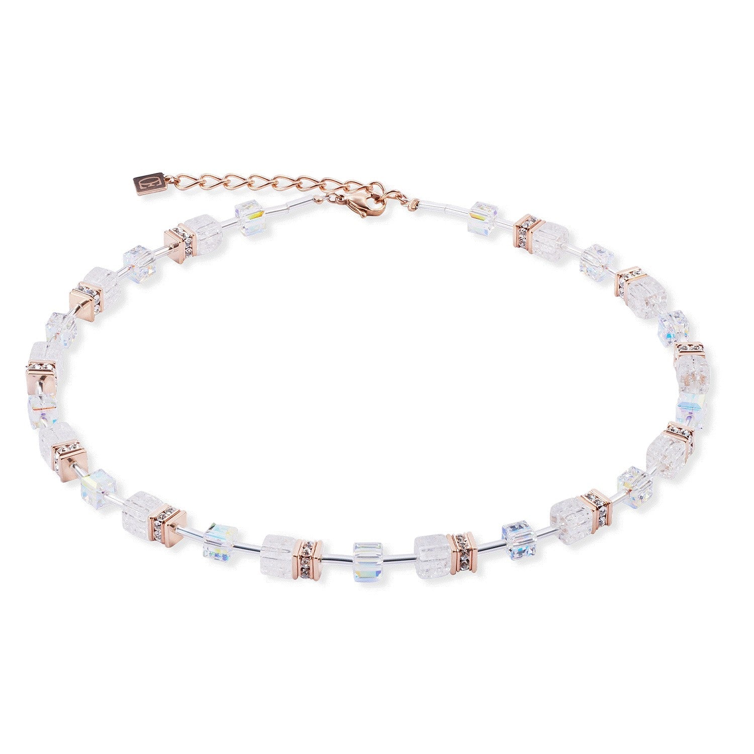 CDL ICONIC NATURE ROSE WHITE NECKLACE
