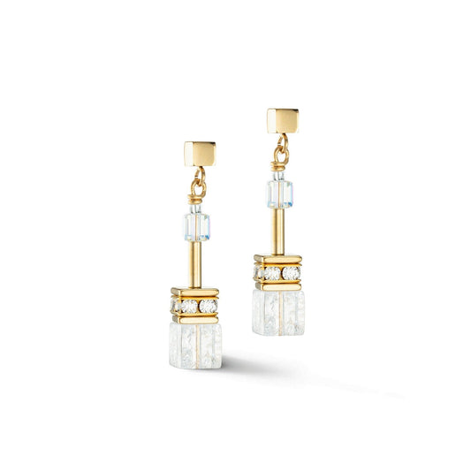 Coeur De Lion Iconic Nature Gold-White Earrings