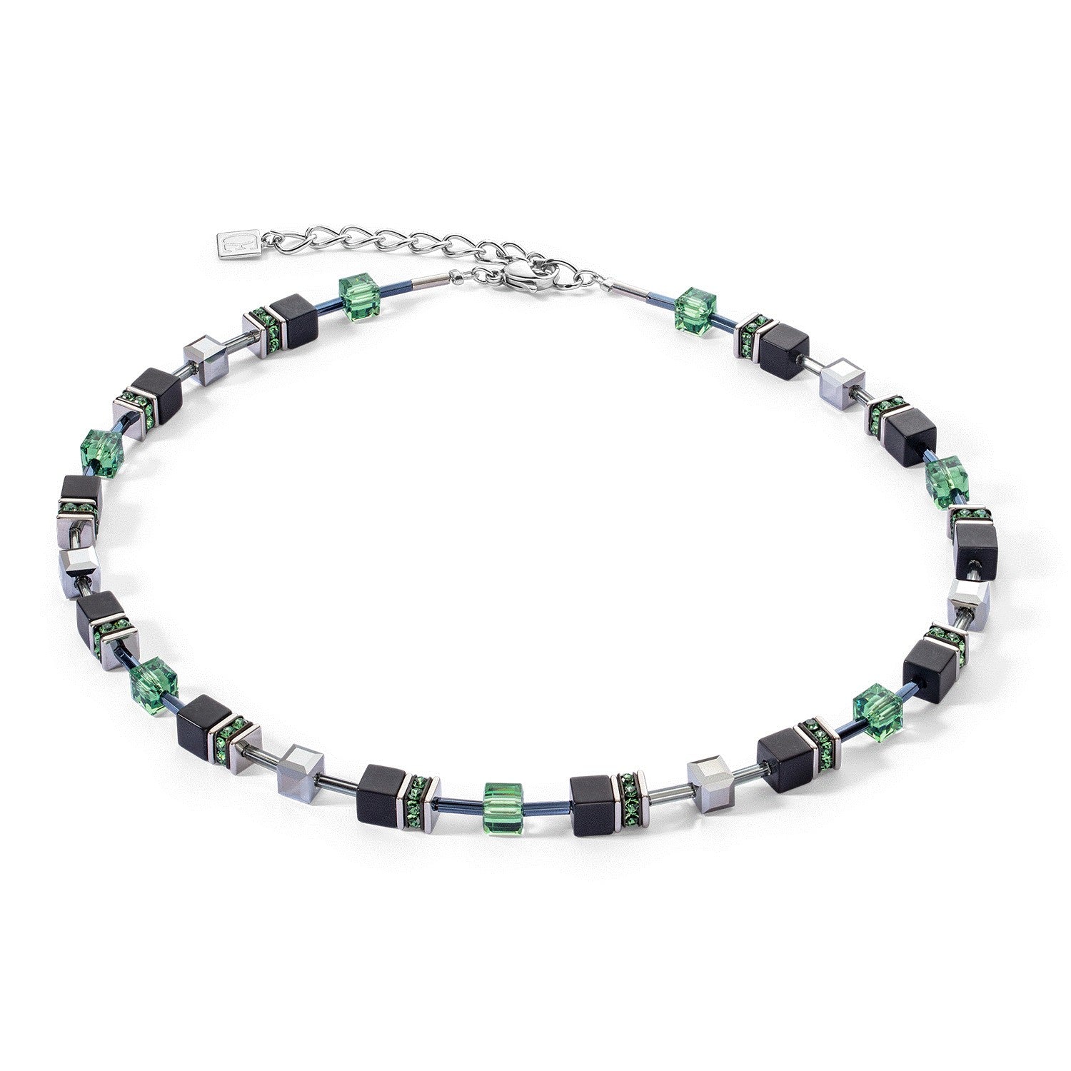Coeur De Lion Necklace Silver-Sage Green
