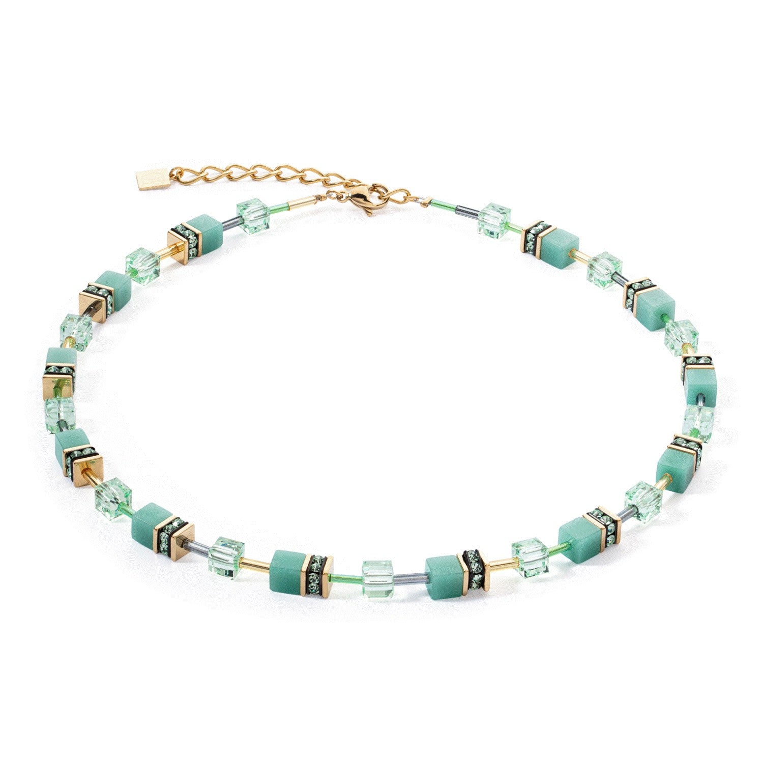 Cdl Iconic Mono Gold-Green Necklace