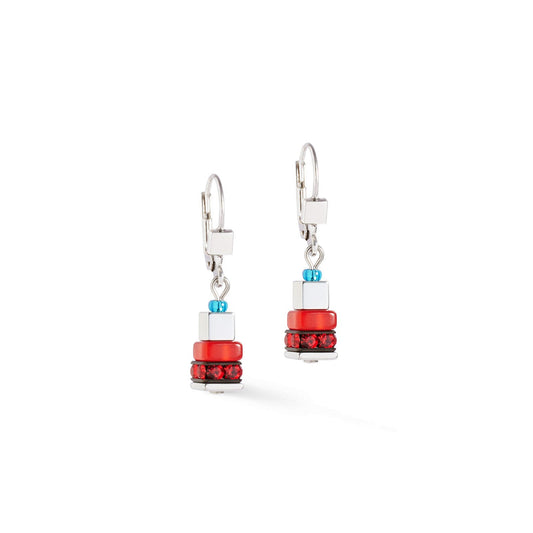 CDL MODERN FUTURE BLUE-RED EARRING