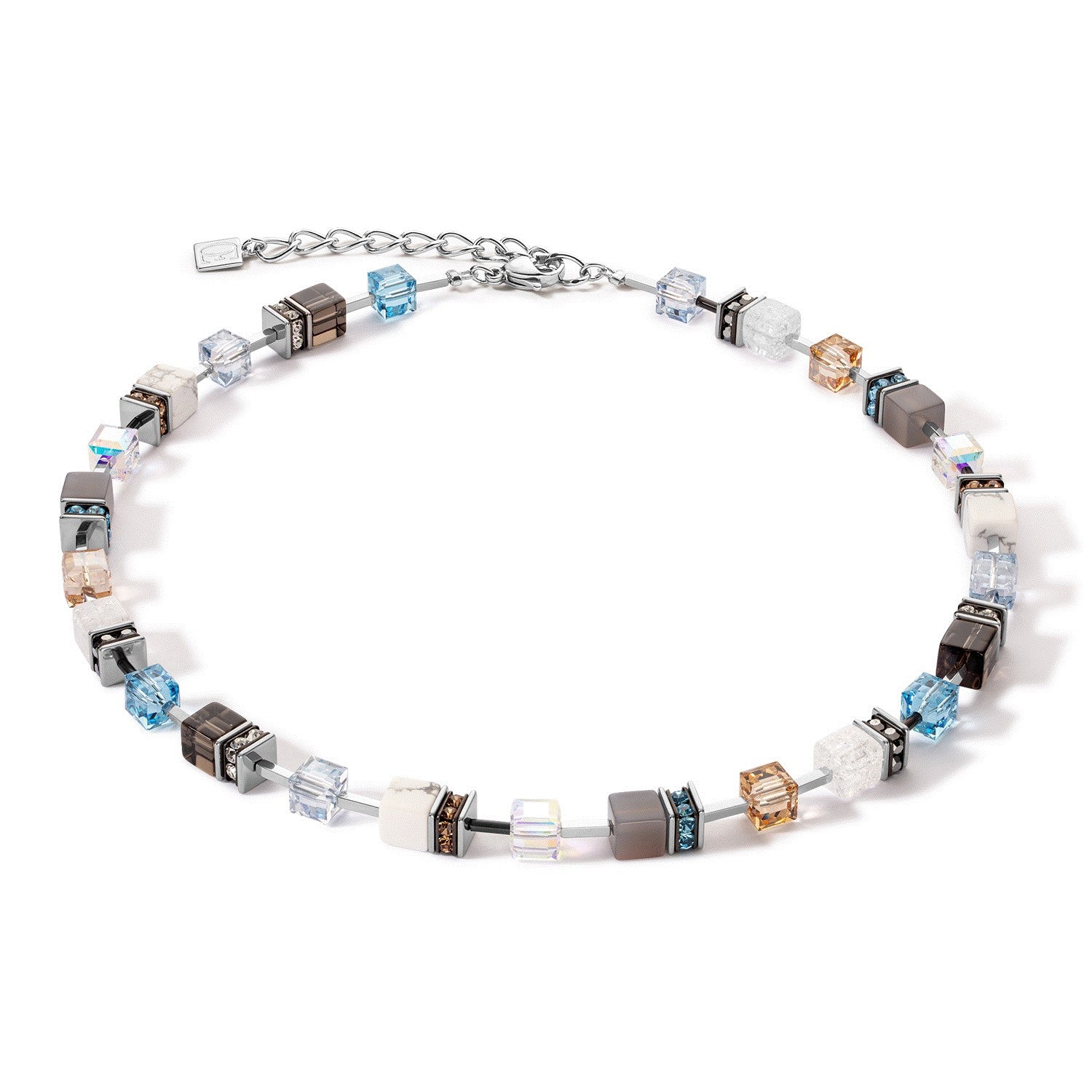 Coeur De Lion Precious Aqua-Beige Necklace