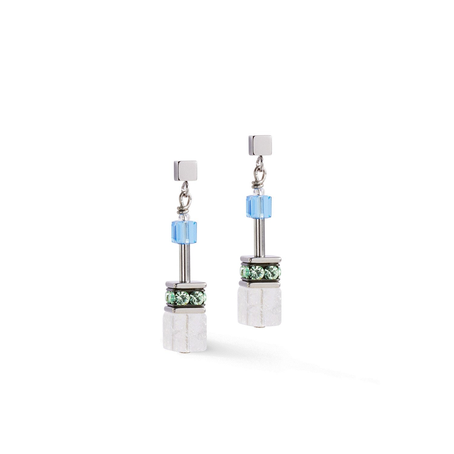 CDL ICONIC PRECIOUS AQUA-GREEN EARRING