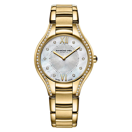 Raymond Weil Ladies Noemia Yellow Gold Pvd Plated Diamond Set Dial Quartz Watch 5124-Ps-00985