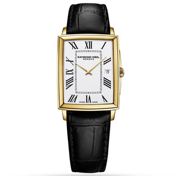Raymond Weil Gents Toccata Rectangle White Dial Quartz Watch 5425-PC-00300