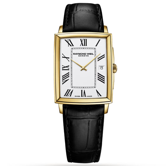 Raymond Weil Gents Toccata Rectangle White Dial Quartz Watch 5425-PC-00300