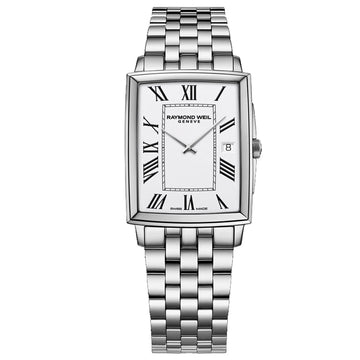 Raymond Weil Gents Toccata Rectangle White Dial Quartz Watch 5425-ST-00300