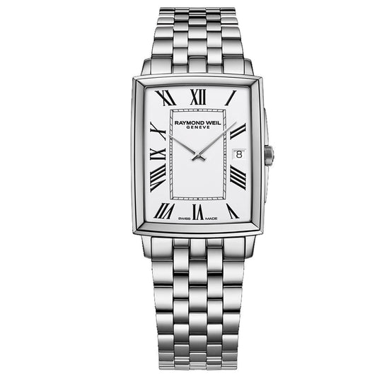 Raymond Weil Gents Toccata Rectangle White Dial Quartz Watch 5425-ST-00300