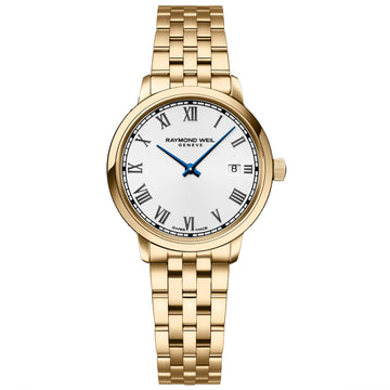 Raymond Weil Ladies Toccata Gold Tone White Dial Quartz Watch 5985-P-00359
