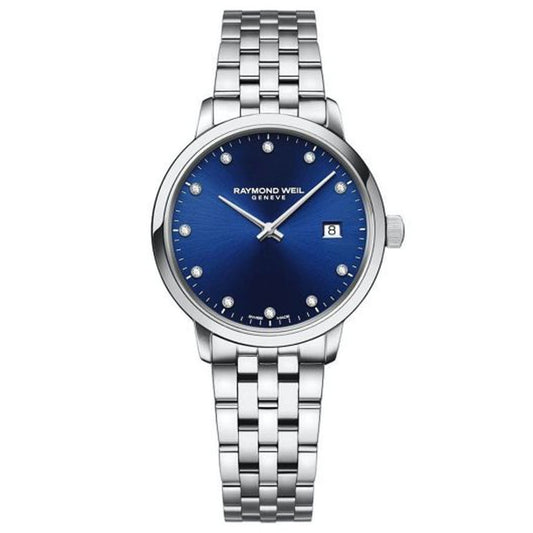 Raymond Weil Ladies Toccata Blue Diamond Dial Quartz Watch 5985-St-50081