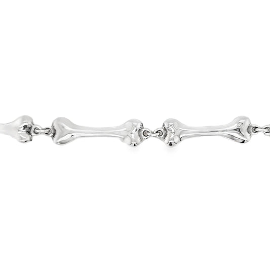 Sterling Silver Heavy Bone Link 22cm  Bracelet