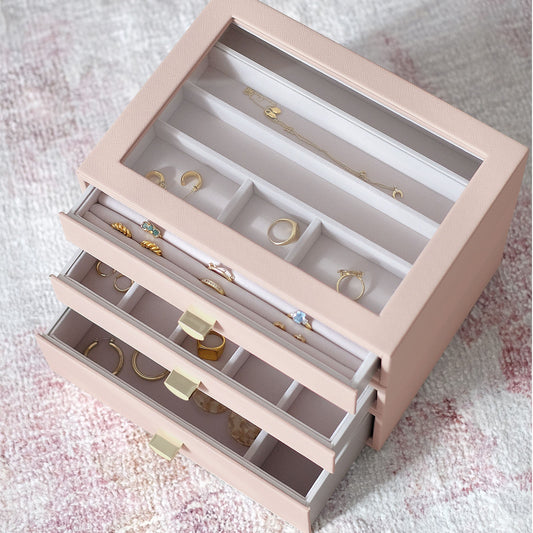 Blush Classic 3 Draw Jewellery Box