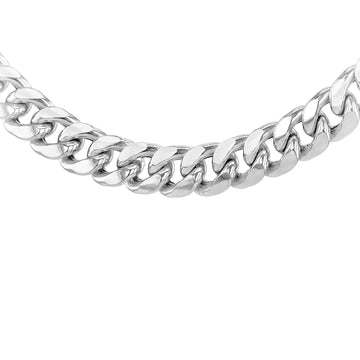 Silver Cuban Curb Chain 20In