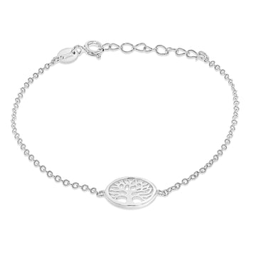 Silver adjustable Tree Of Life Bracelet