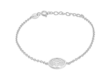 Silver Adjustable Tree Of Life Bracelet