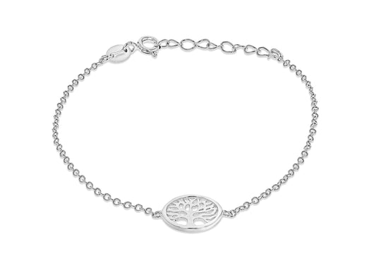 Silver Adjustable Tree Of Life Bracelet