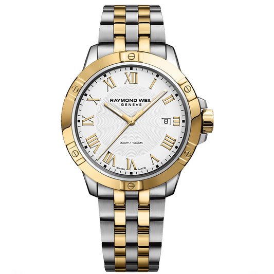 Raymond Weil Gents Tango Two-Tone White Dial Quartz Watch 8160-STP-00308