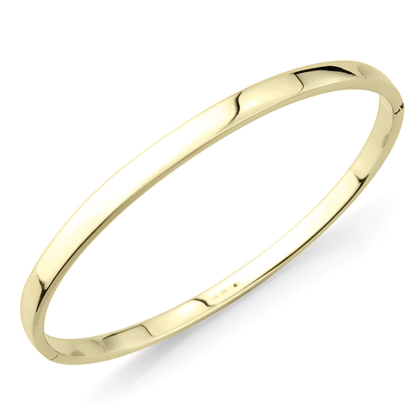 9Y 4MM PLAIN HINGED BANGLE