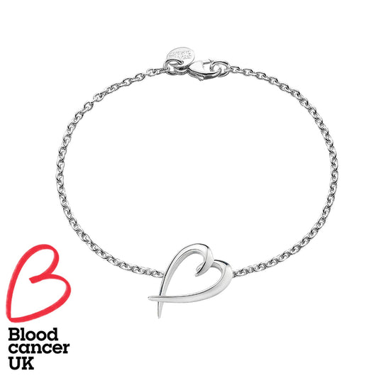 SHAUN LEANE SILVER HOOK HEART BRACELET SA020.SSNABOS