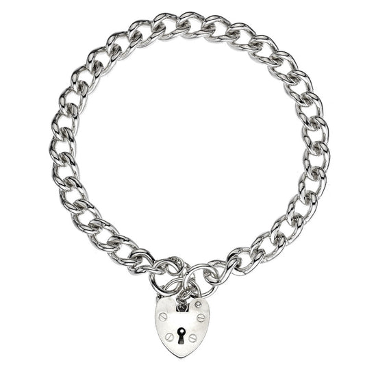 SIL 80 HEAVY CURB CHARM BRACELET