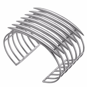 SHAUN LEANE SILVER BANGLE QUILL CUFF QU010.SSNABOS