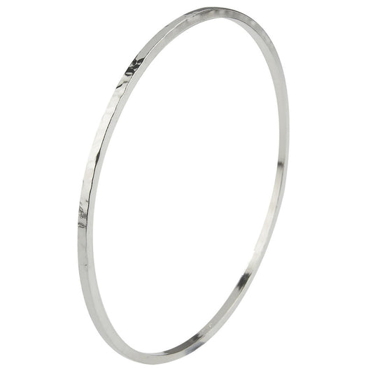 SIL SQUARE HAMMERED BANGLE 8.2g