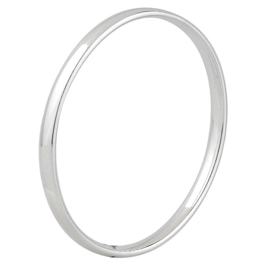 SILVER COURT SHAPED BANGLE 28g WIDTH 5.5mm