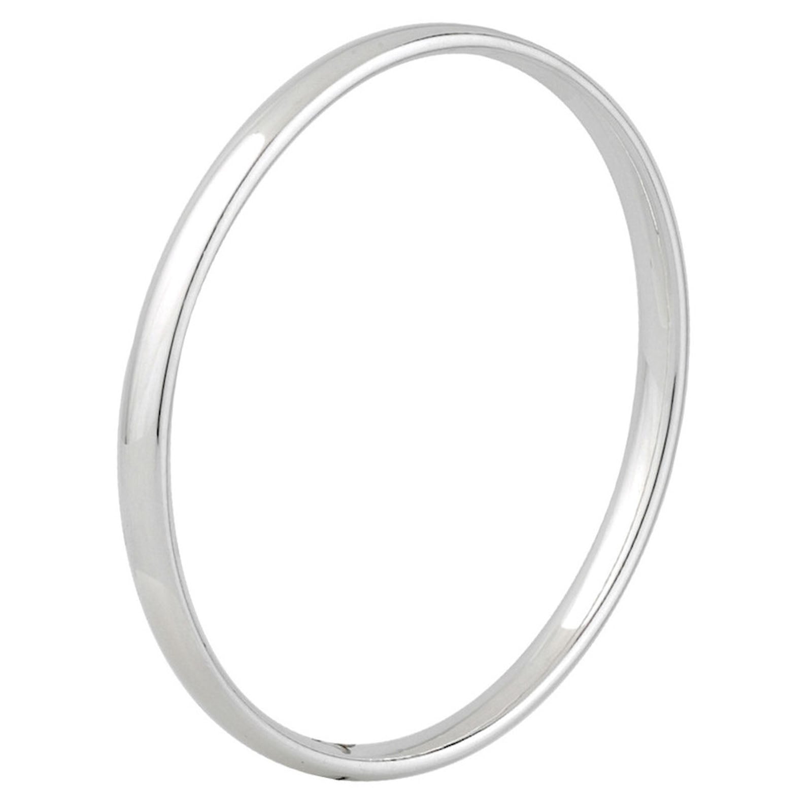 SILVER COURT SHAPED BANGLE 28g WIDTH 5.5mm