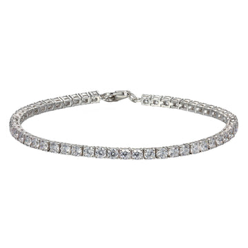 SIL 3MM CZ TENNIS BRACELET