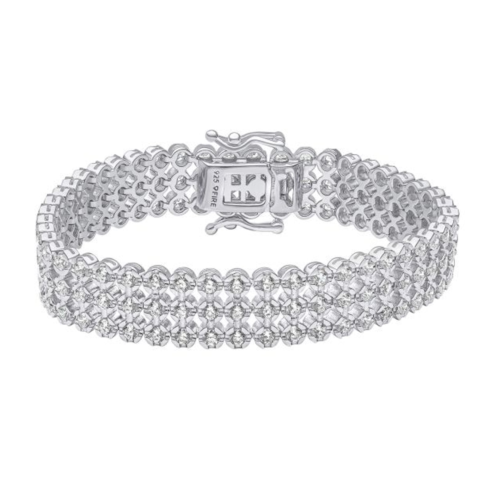 DF CUBIC ZIRCONIA TRIPLE ROW BRACELET