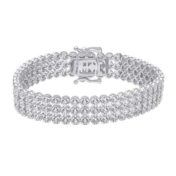 DF CUBIC ZIRCONIA TRIPLE ROW BRACELET