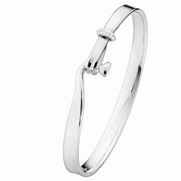 GEORG JENSEN SILVER & DIAMOND TORUN BANGLE 20000547000M