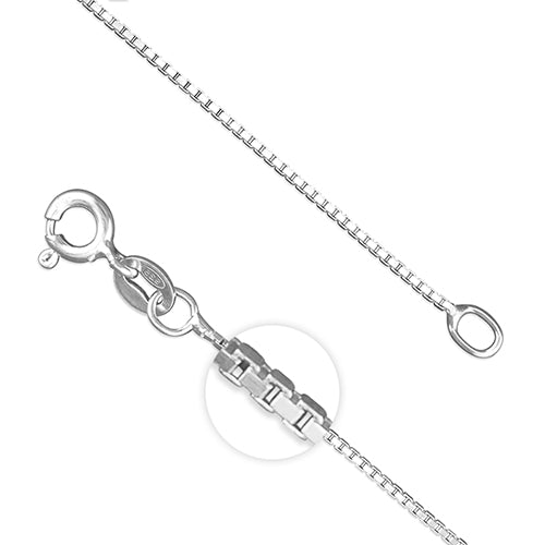 SILVER 46CM / 18' BOX STYLE CHAIN