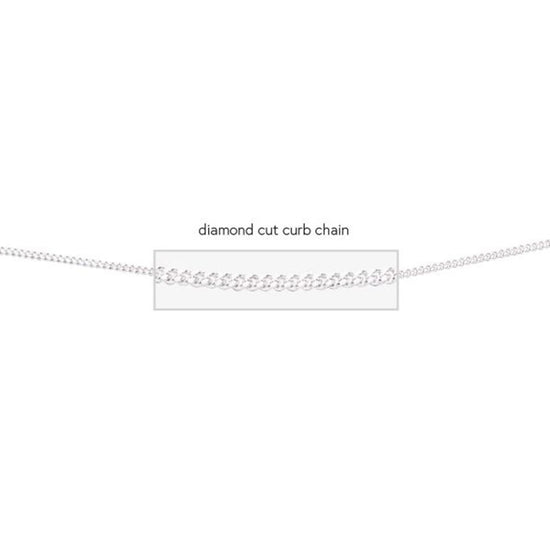 SIL DIAMOND CUT CURB CHAIN 46CM