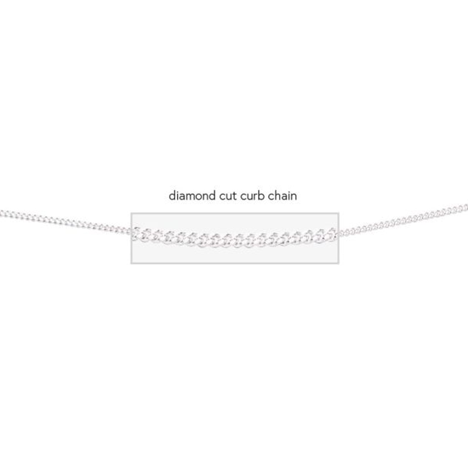 SIL DIAMOND CUT CURB CHAIN 46CM