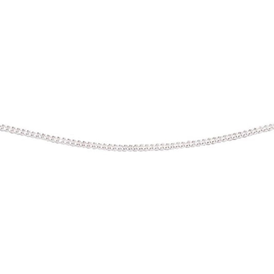 SIL DIAMOND CUT CURB CHAIN 18IN