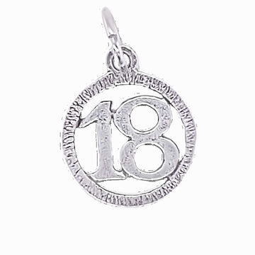 SIL 18 IN CIRCLE BIRTHDAY CHARM