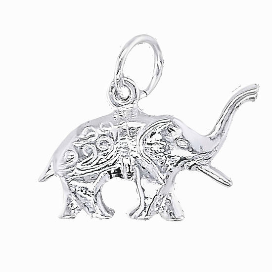 SIL ENGRAVED ELEPHANT CHARM