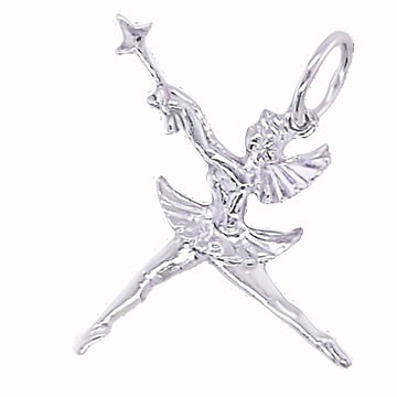 SIL FAIRY WITH MAGIC WAND CHARM