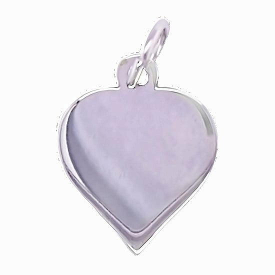 SIL PLAIN HEART DISC CHARM