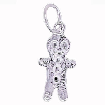 SIL GINGERBREAD MAN CHARM