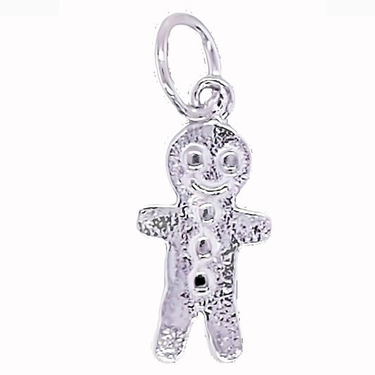 SIL GINGERBREAD MAN CHARM