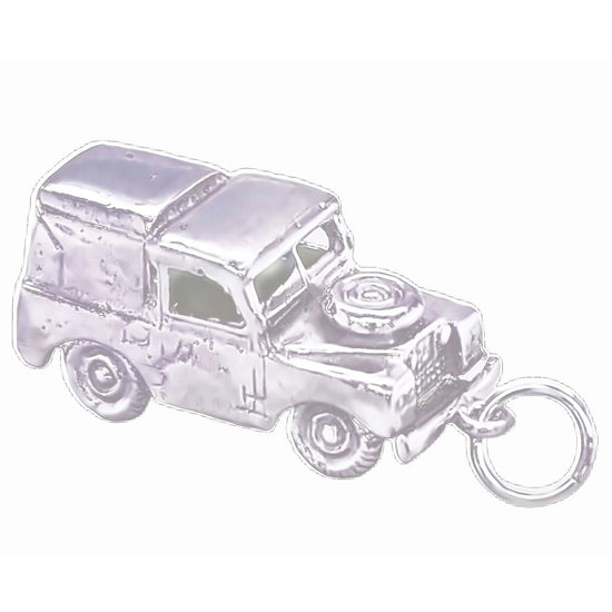 SILVER LAND ROVER CHARM