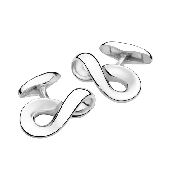 GEORG JENSEN SILVER CLASSIC INFINITY CUFFLINKS 3533817